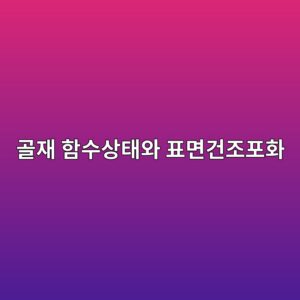 골재 함수상태와 표면건조포화(SSD) 보정이 실제 물-결합재비에 미치는 영향