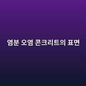 염분 오염 콘크리의 표면 사진1