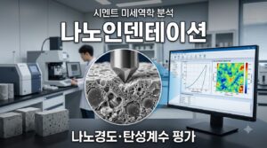 시멘트 페이스트의 나노경도와 탄성계수를 평가하는 나노인덴테이션 시험 원리 3 나노인덴테이션 사진1