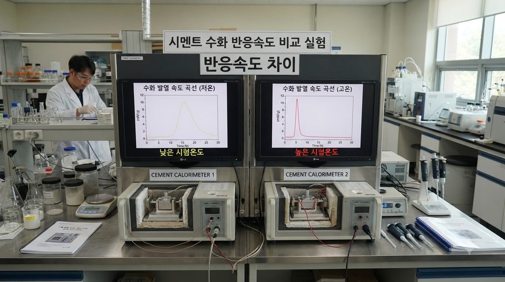 등온열량계로 시멘트 수화반응 속도와 발열 특성을 분석하는 원리 4 Cement sample calorimeter temper… 20260928211336