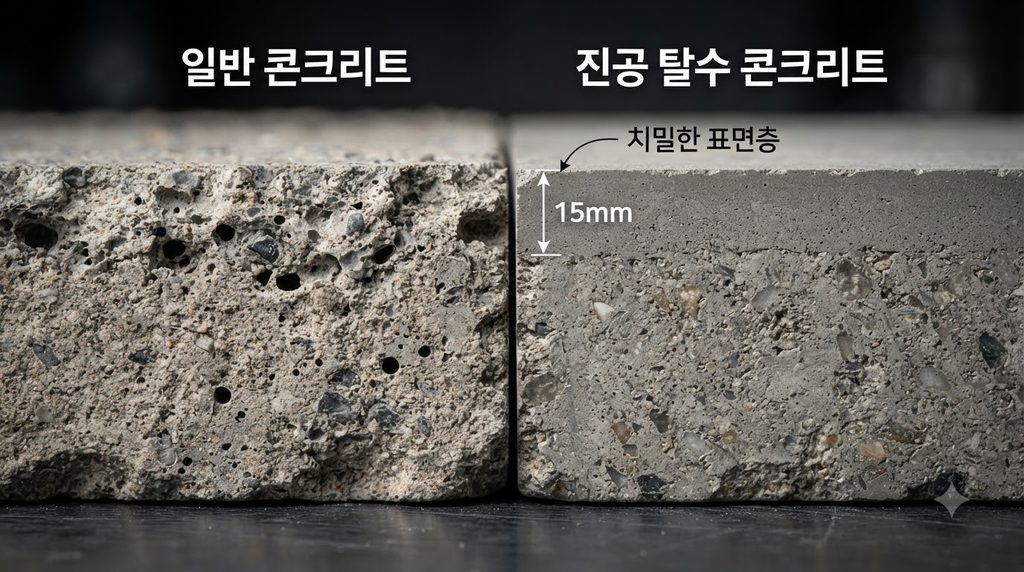 진공 탈수 공법이 콘크리트 바닥의 표면강도와 내마모성에 미치는 영향 2 Comparing concrete floor slab cr… 20260928193713