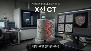 X선 컴퓨터단층촬영(X-ray CT)을 활용한 콘크리트 내부 균열의 3차원 분석 2 콘크리트 X선 CT 균열 분석 사진1