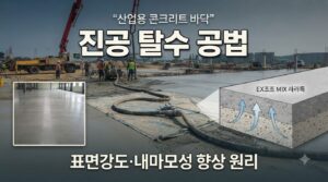 콘크리트 진공 탈수 공법 사진1