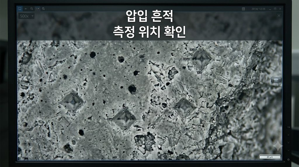 시멘트 페이스트의 나노경도와 탄성계수를 평가하는 나노인덴테이션 시험 원리 7 Microscope observing indentation… 20260916232211