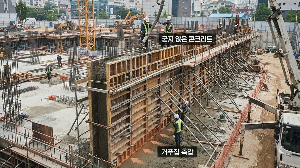 거푸집 측압에 영향을 미치는 굳지 않은 콘크리트의 틱소트로피 특성 1 Pouring concrete at construction… 20260924000811