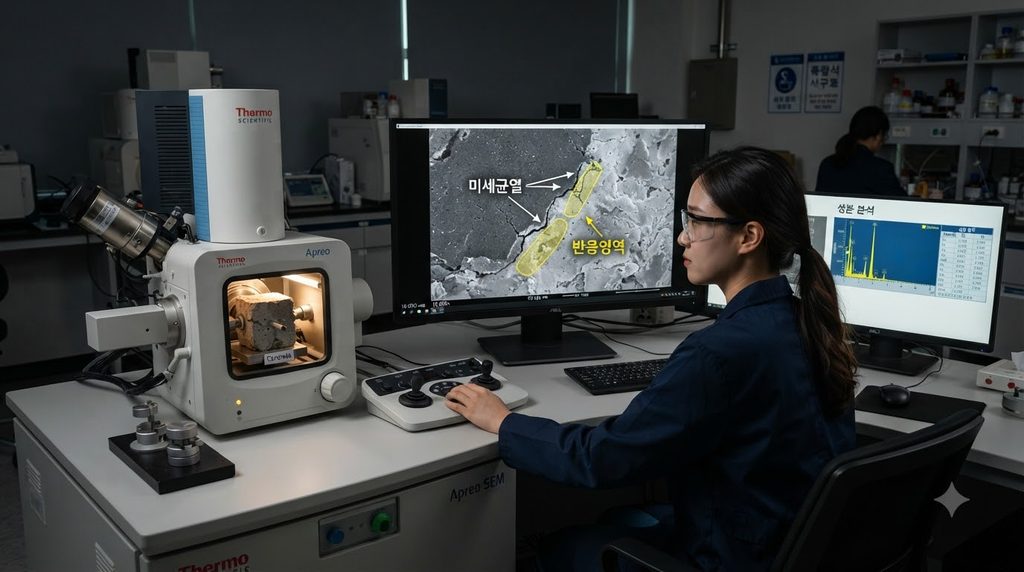 Researcher analyzing concrete sa… 20260923234121