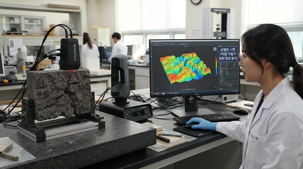 균열면 골재 맞물림이 전단력 전달 성능에 미치는 영향 5 Scanning concrete crack surface … 20260923235252