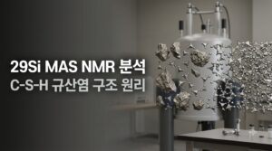 29Si MAS NMR로 C-S-H 규산염 사슬 구조와 시멘트 수화도를 분석하는 원리 2 29Si MAS NMR 분석 사진1