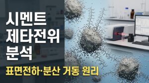 제타전위(Zeta Potential)로 시멘트 입자의 표면전하와 분산 거동을 분석하는 원리 1 시멘트 제타전위 분석 사진1