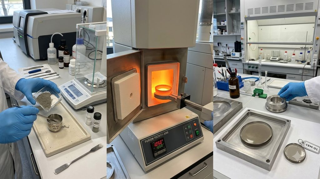 Preparing cement sample for XRF 20261004214843